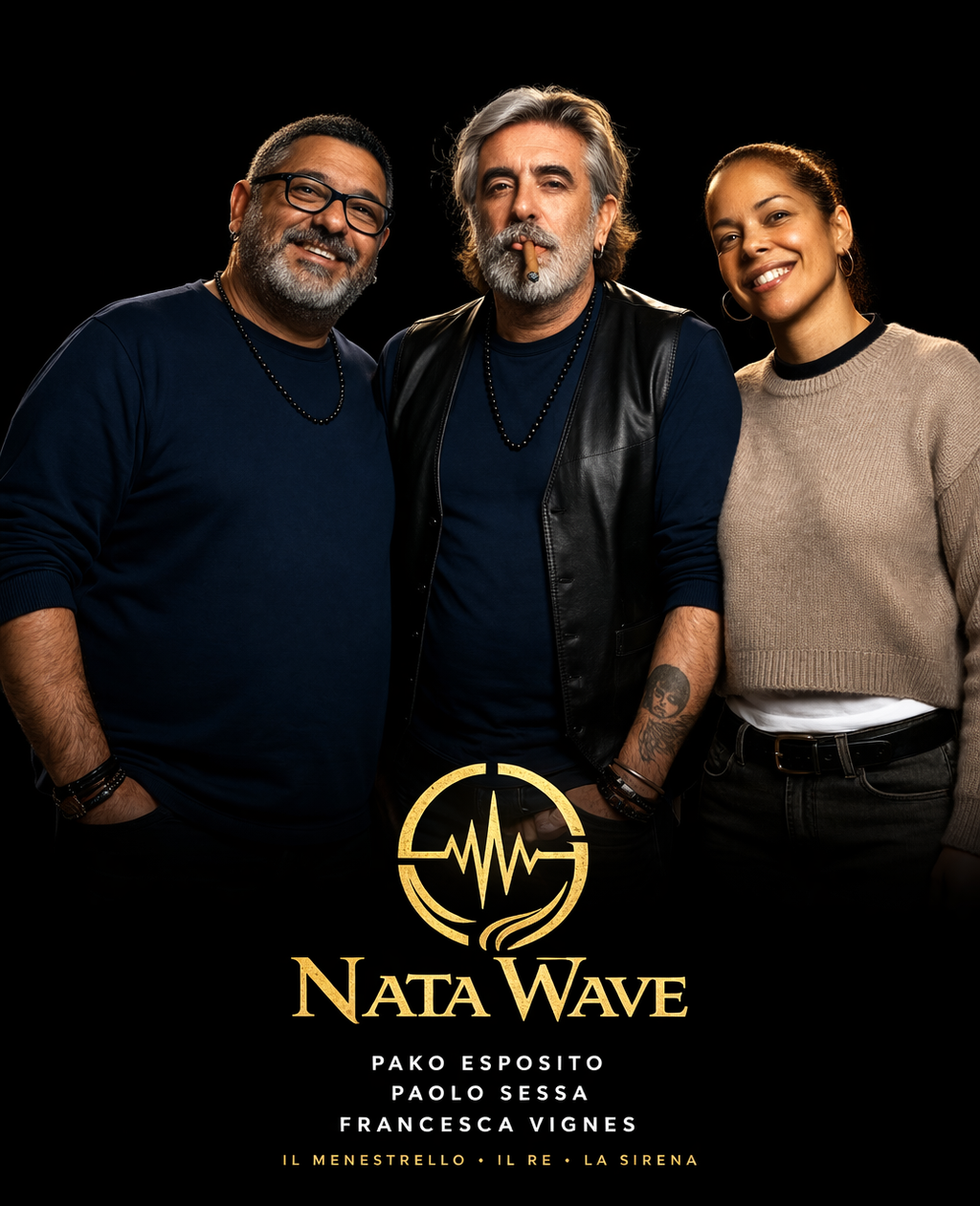 Il trio NAta Wave: Pako Esposito, Paolo Sessa e Francesca Vignes